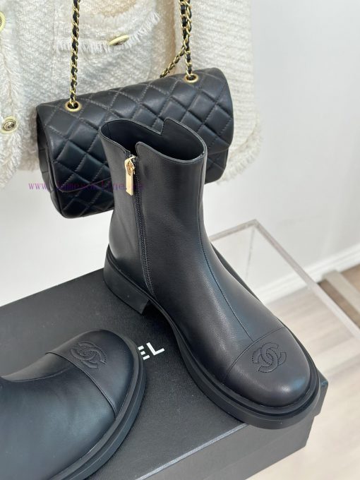 Chanel | Chanel 23c New ProductDouble C-side zipper short boot seriesThe shoe upper is made x4v4bxsd - Image 6