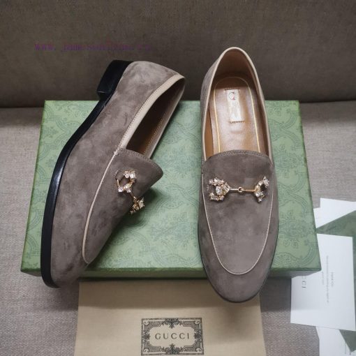 Gucc'i Jordaan series women's loafers new color Yangjing crystal diamond horseneck buckle re1gskxg7r - Image 7