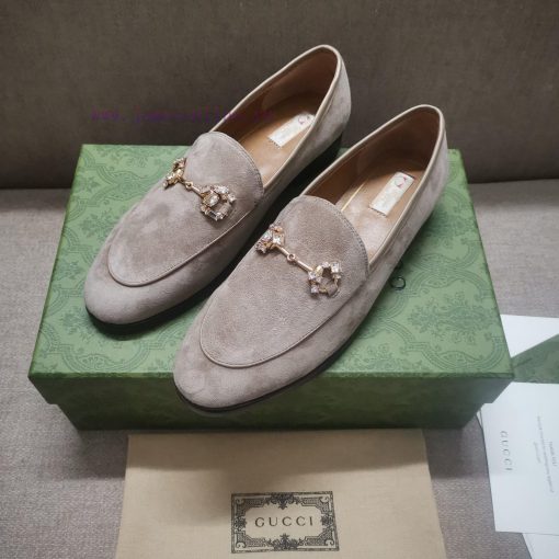 Gucc'i Jordaan series women's loafers new color Yangjing crystal diamond horseneck buckle reilbcbdc2 - Image 4