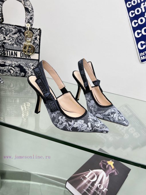 J'ADIOR woven back empty sandals, Dior 2023 Spring/Summer Latest Colors, Garden d'Hiver Jacqn559nppu - Image 5