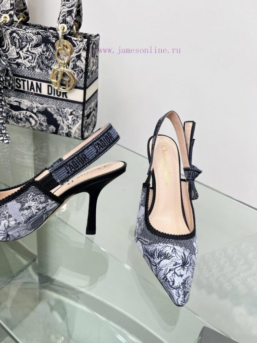 J'ADIOR woven back empty sandals, Dior 2023 Spring/Summer Latest Colors, Garden d'Hiver Jacqn559nppu - Image 7