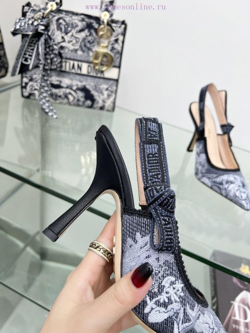 J'ADIOR woven back empty sandals, Dior 2023 Spring/Summer Latest Colors, Garden d'Hiver Jacqn559nppu - Image 9
