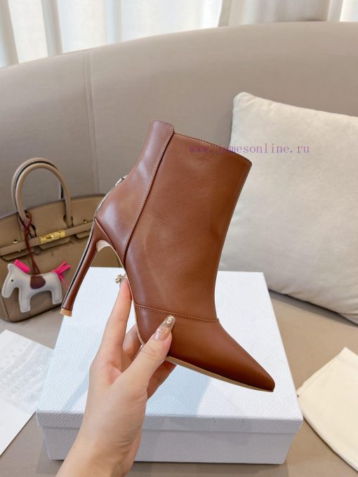 Dio.r Dior 2023 autumn new pointed short boots with lucky pentagram heel and sexiness indexU03v02m0k - Image 7