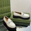 2023 Latest GUCCI Silver Palladium Horseneck Buckle Thick Bottom Lefu Shoes Purchasing Gradess2dv0us