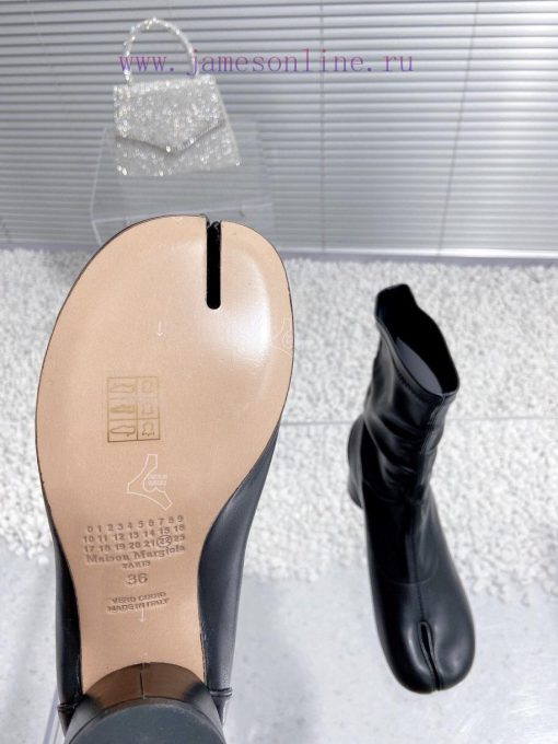 High qualityMaison Margiela MM6 new round heel pinch toe elastic boots and short bootsMateri3c2o5vld - Image 9
