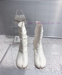 High qualityMaison Margiela MM6 new round heel pinch toe elastic boots and short bootsMaterionp0o3vr