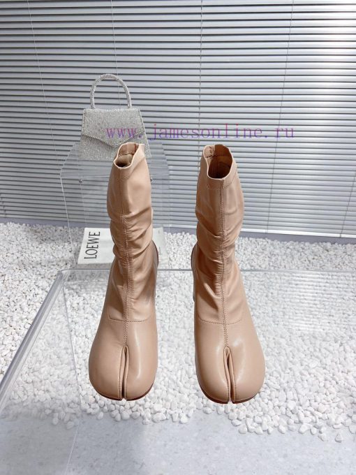 High qualityMaison Margiela MM6 new round heel pinch toe elastic boots and short bootsMateri0ymlwafn - Image 3