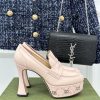 Gucci classic popular rivet thick bottom waterproof tableHigh heeled loafersHighly recommendidy7dvpl