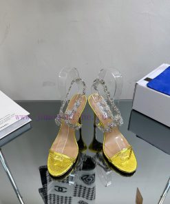 The most AQUAZURA large pineapple rhinestone decorative high heel———————————2023 Spring/Summyfhk9b67