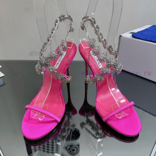 The most AQUAZURA large pineapple rhinestone decorative high heel———————————2023 Spring/Summf8g3b6lc - Image 3