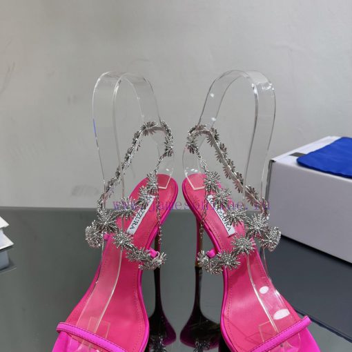 The most AQUAZURA large pineapple rhinestone decorative high heel———————————2023 Spring/Summf8g3b6lc - Image 7