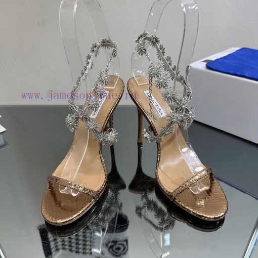 The most AQUAZURA large pineapple rhinestone decorative high heel———————————2023 Spring/Summhx15wlw5 - Image 4