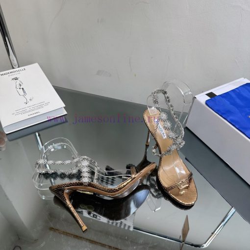The most AQUAZURA large pineapple rhinestone decorative high heel———————————2023 Spring/Summhx15wlw5 - Image 9