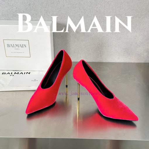 BalmainBalmain𝘽𝙖𝙡𝙢𝙖𝙞𝙣First release 𝘽𝙖𝙡𝙢𝙖𝙞𝙣 Balmain 𝟐𝟎𝟐𝟒𝙨𝙨 Spring/Summer Ruby Velvet Stiletto1dgtditb - Image 5