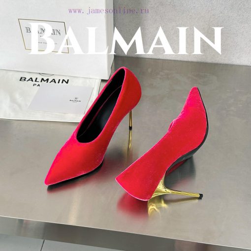 BalmainBalmain𝘽𝙖𝙡𝙢𝙖𝙞𝙣First release 𝘽𝙖𝙡𝙢𝙖𝙞𝙣 Balmain 𝟐𝟎𝟐𝟒𝙨𝙨 Spring/Summer Ruby Velvet Stiletto1dgtditb - Image 6