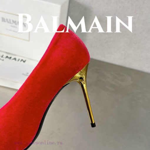 BalmainBalmain𝘽𝙖𝙡𝙢𝙖𝙞𝙣First release 𝘽𝙖𝙡𝙢𝙖𝙞𝙣 Balmain 𝟐𝟎𝟐𝟒𝙨𝙨 Spring/Summer Ruby Velvet Stiletto1dgtditb - Image 9