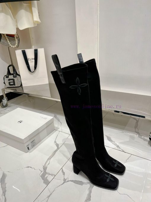SMFK High Heel Over Knee Elastic BootsEnvironmentally friendly fabric for calvesInner sheepslif1sss1 - Image 4
