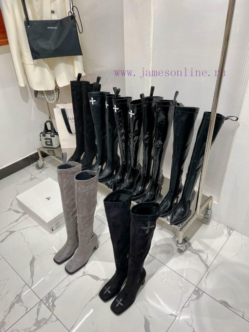 SMFK High Heel Over Knee Elastic BootsEnvironmentally friendly fabric for calvesInner sheepslif1sss1 - Image 10