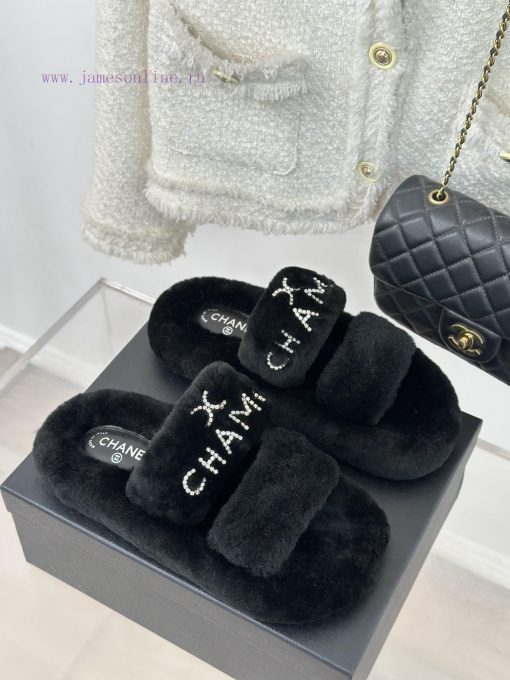 Chanel | Chanel Classic Letter Hairy SlippersThe "First to Wear" series of walking sheep witnsmajta8 - Image 4