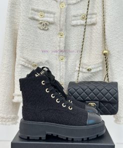 Chanel | Chanel Classic Autumn/WinterDouble C thick soled sponge cake motorcycle bootsThe shvr3inng6