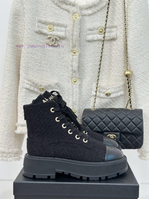 Chanel | Chanel Classic Autumn/WinterDouble C thick soled sponge cake motorcycle bootsThe shvr3inng6 - Image 2