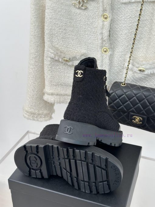 Chanel | Chanel Classic Autumn/WinterDouble C thick soled sponge cake motorcycle bootsThe shvr3inng6 - Image 10