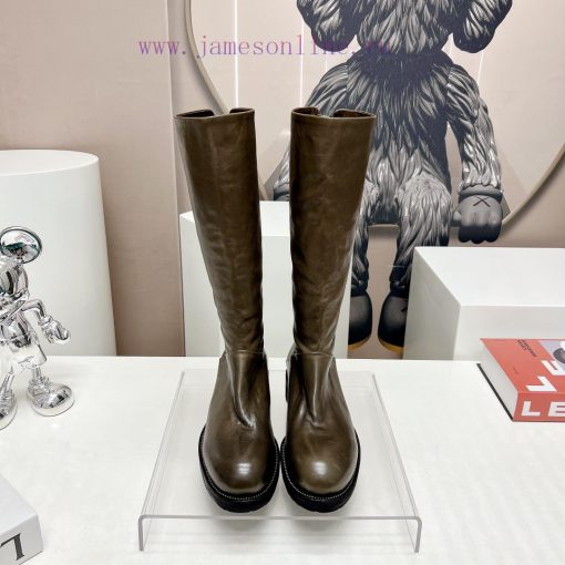 Top tierMarsell 2023 vs Autumn/Winter Fold Boots CollectionRound toe retro high bootsThis boq710xrza - Image 2