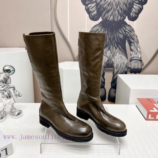 Top tierMarsell 2023 vs Autumn/Winter Fold Boots CollectionRound toe retro high bootsThis boq710xrza - Image 3