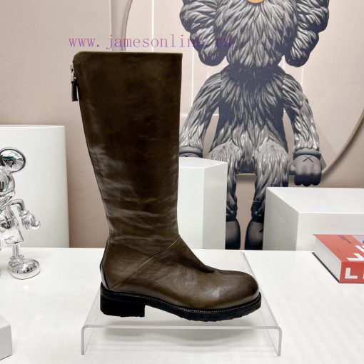 Top tierMarsell 2023 vs Autumn/Winter Fold Boots CollectionRound toe retro high bootsThis boq710xrza - Image 6
