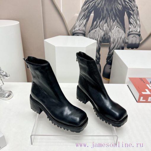 Top tierMarsell 2023 vs Autumn/Winter Fold Boots CollectionSquare toe thick soled short bootib1mgn3p - Image 3