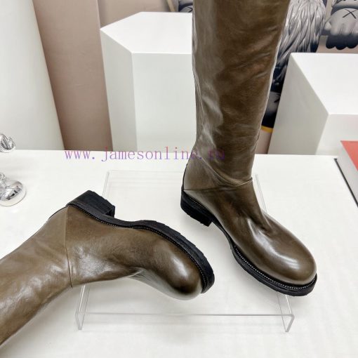Top tierMarsell 2023 vs Autumn/Winter Fold Boots CollectionRound toe retro high bootsThis boq710xrza - Image 8