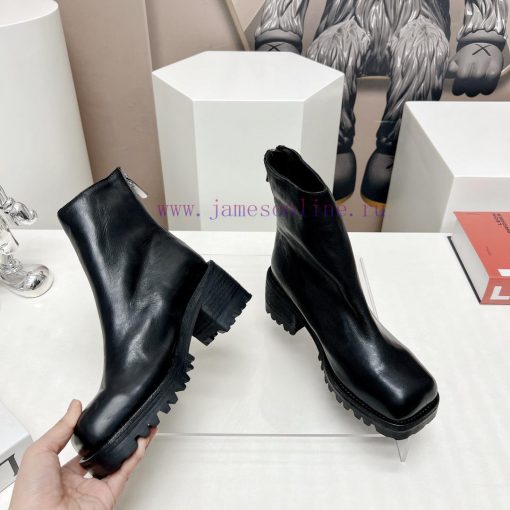 Top tierMarsell 2023 vs Autumn/Winter Fold Boots CollectionSquare toe thick soled short bootib1mgn3p - Image 5