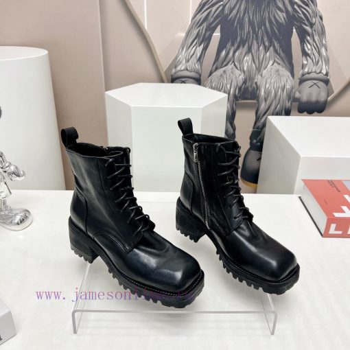 Top tierMarsell 2023 vs Autumn/Winter Fold Boots CollectionSquare toe thick soled short bootkpnp6i9w - Image 3