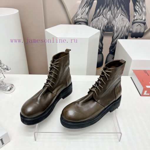 Top tierMarsell 2023 vs Autumn/Winter Fold Boots CollectionRound toe retro short bootsThis b2gm2mbio - Image 4