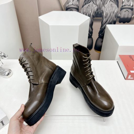 Top tierMarsell 2023 vs Autumn/Winter Fold Boots CollectionRound toe retro short bootsThis b2gm2mbio - Image 5