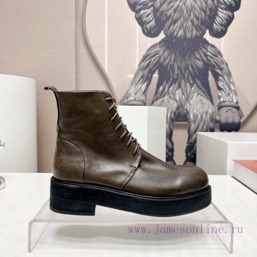Top tierMarsell 2023 vs Autumn/Winter Fold Boots CollectionRound toe retro short bootsThis b2gm2mbio - Image 6