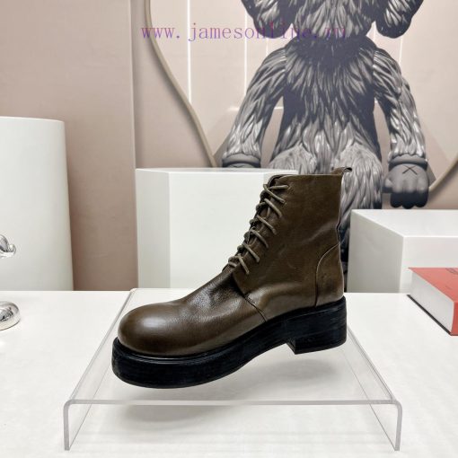 Top tierMarsell 2023 vs Autumn/Winter Fold Boots CollectionRound toe retro short bootsThis b2gm2mbio - Image 7