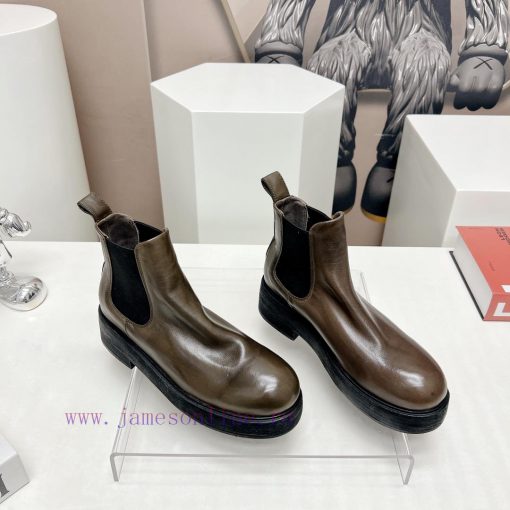 Top tierMarsell 2023 vs Autumn/Winter Fold Boots CollectionRound toe retro short bootsThis bx1gd9ec5 - Image 3