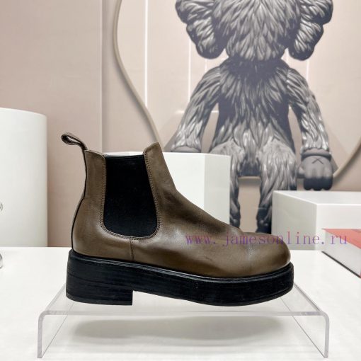 Top tierMarsell 2023 vs Autumn/Winter Fold Boots CollectionRound toe retro short bootsThis bx1gd9ec5 - Image 6