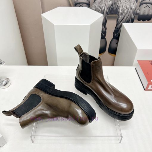 Top tierMarsell 2023 vs Autumn/Winter Fold Boots CollectionRound toe retro short bootsThis bx1gd9ec5 - Image 8