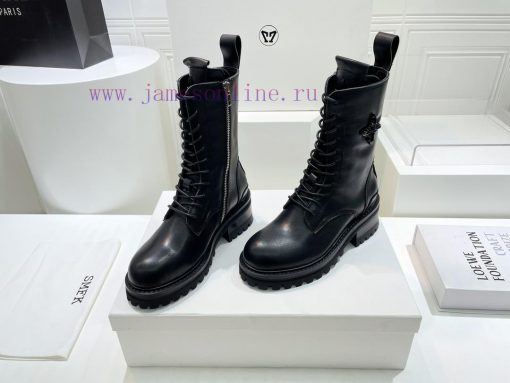 Top tierSMFK (Tide) 2023 Autumn Latest King ExplosivesRound toe thick soled cross flower zip6gqnj0dg - Image 4