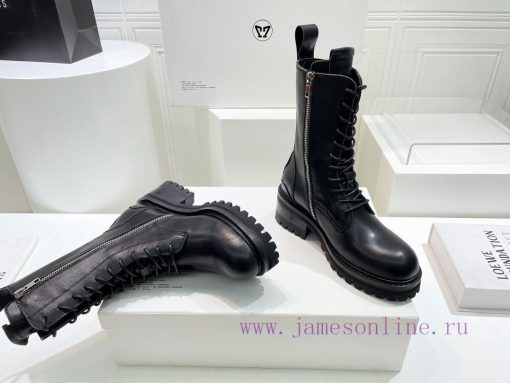 Top tierSMFK (Tide) 2023 Autumn Latest King ExplosivesRound toe thick soled cross flower zip6gqnj0dg - Image 8