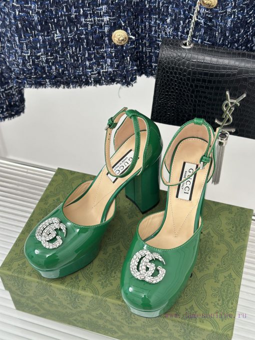 Gucci 24S Spring/Summer New Product Double G Diamond BuckleHentian High Waterproof Platform 6o3ta5mr - Image 3