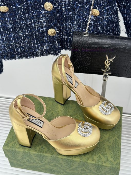 Gucci 24S Spring/Summer New Product Double G Diamond BuckleHentian High Waterproof Platform 456m0at4 - Image 4