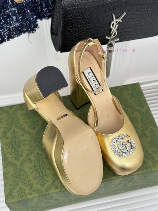 Gucci 24S Spring/Summer New Product Double G Diamond BuckleHentian High Waterproof Platform 456m0at4 - Image 10