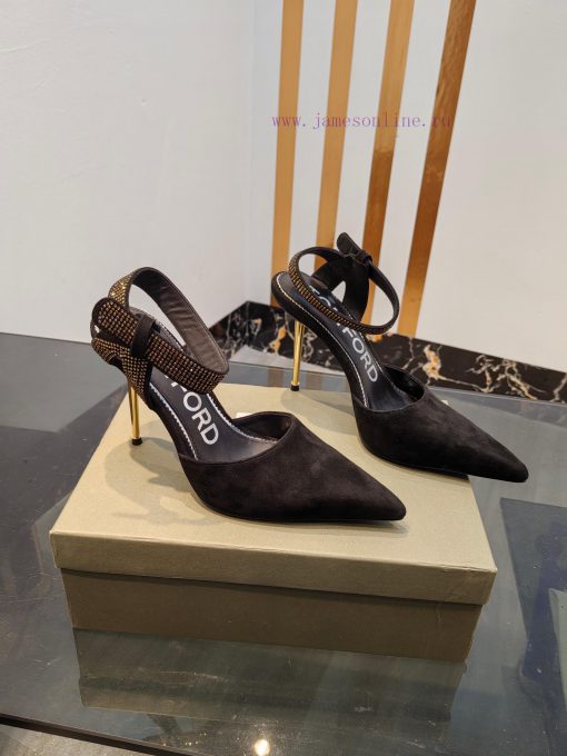 TOM FORD Top High Heel Hollow SandalsImported Yangjing shoe upper with Czech diamondsFootstewk0lr8pk - Image 3