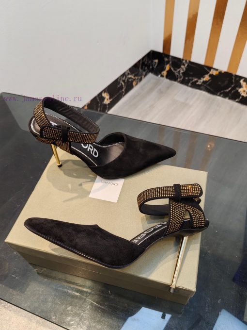 TOM FORD Top High Heel Hollow SandalsImported Yangjing shoe upper with Czech diamondsFootstewk0lr8pk - Image 5