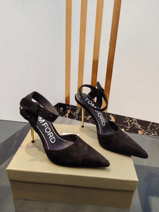 TOM FORD Top High Heel Hollow SandalsImported Yangjing shoe upper with Czech diamondsFootstelz3jt7wg - Image 3