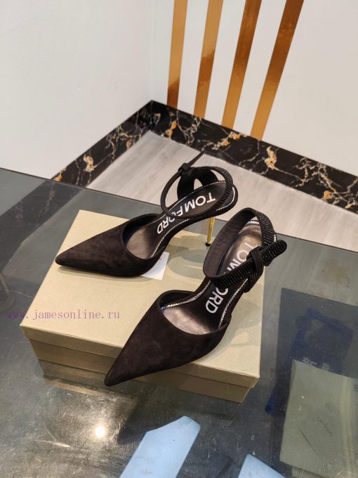 TOM FORD Top High Heel Hollow SandalsImported Yangjing shoe upper with Czech diamondsFootstelz3jt7wg - Image 4