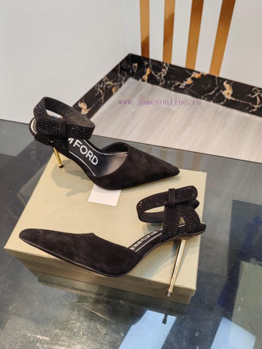 TOM FORD Top High Heel Hollow SandalsImported Yangjing shoe upper with Czech diamondsFootstelz3jt7wg - Image 5